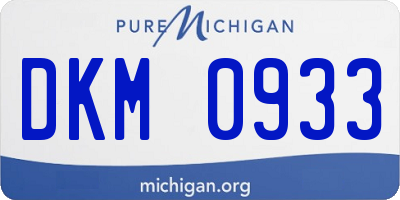MI license plate DKM0933