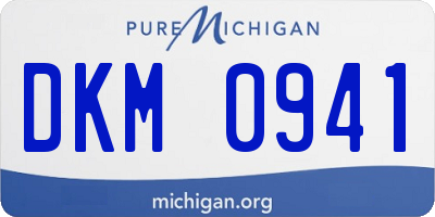MI license plate DKM0941