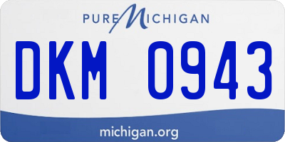MI license plate DKM0943