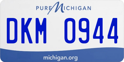 MI license plate DKM0944