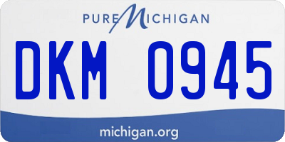 MI license plate DKM0945