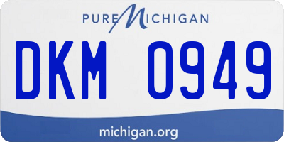 MI license plate DKM0949