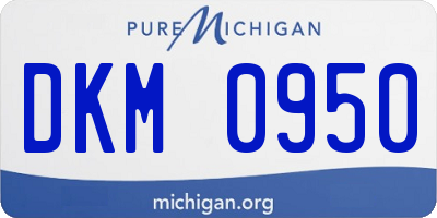 MI license plate DKM0950