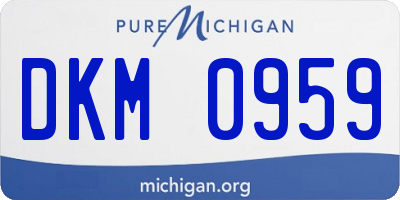 MI license plate DKM0959