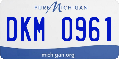 MI license plate DKM0961