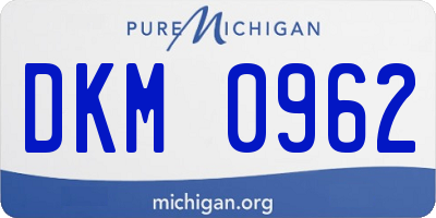 MI license plate DKM0962