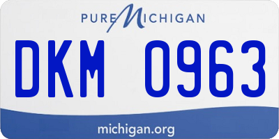 MI license plate DKM0963