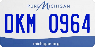 MI license plate DKM0964