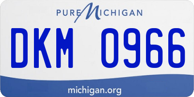 MI license plate DKM0966