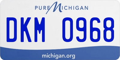 MI license plate DKM0968