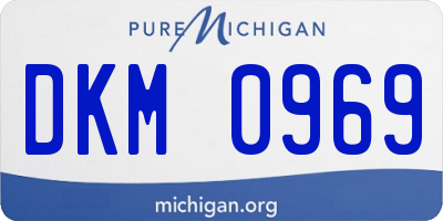 MI license plate DKM0969