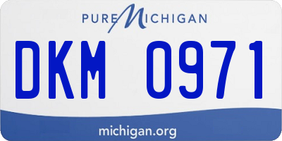 MI license plate DKM0971