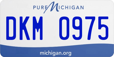 MI license plate DKM0975
