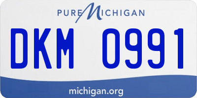 MI license plate DKM0991
