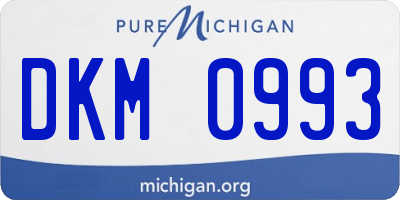 MI license plate DKM0993