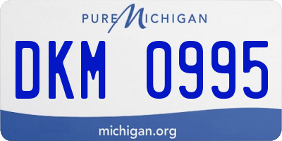 MI license plate DKM0995