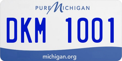 MI license plate DKM1001