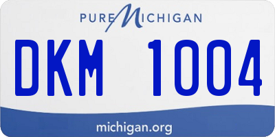 MI license plate DKM1004
