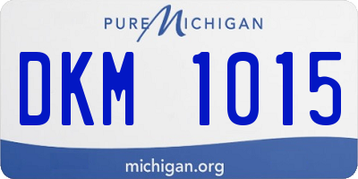 MI license plate DKM1015