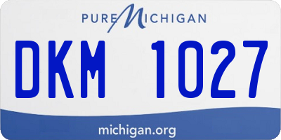 MI license plate DKM1027