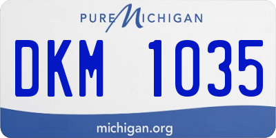 MI license plate DKM1035
