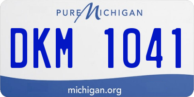 MI license plate DKM1041
