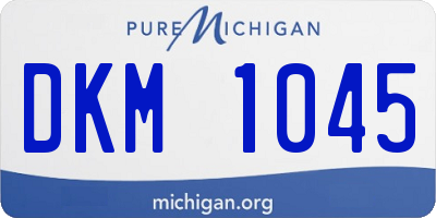MI license plate DKM1045