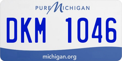 MI license plate DKM1046