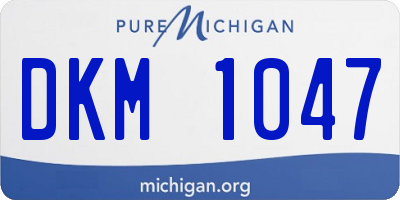 MI license plate DKM1047