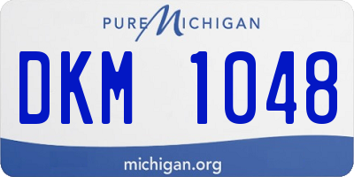MI license plate DKM1048
