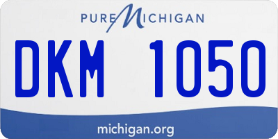 MI license plate DKM1050