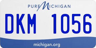 MI license plate DKM1056