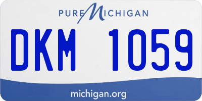 MI license plate DKM1059