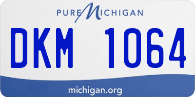 MI license plate DKM1064