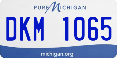 MI license plate DKM1065