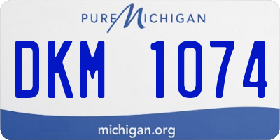 MI license plate DKM1074