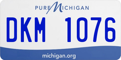 MI license plate DKM1076