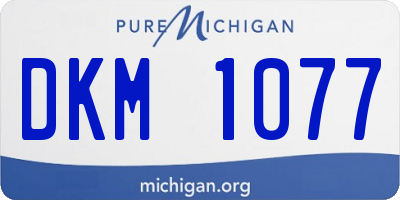 MI license plate DKM1077