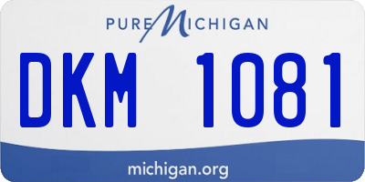 MI license plate DKM1081