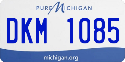 MI license plate DKM1085