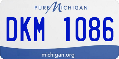 MI license plate DKM1086