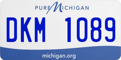 MI license plate DKM1089