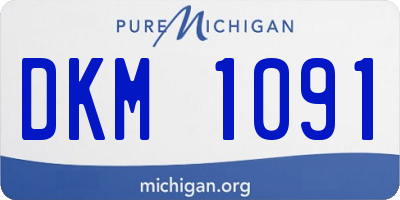 MI license plate DKM1091