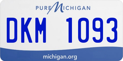 MI license plate DKM1093