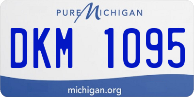 MI license plate DKM1095