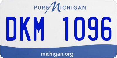 MI license plate DKM1096