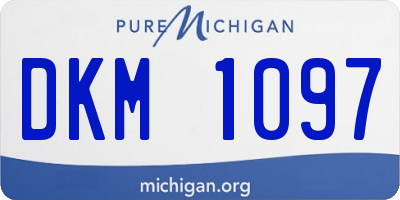 MI license plate DKM1097