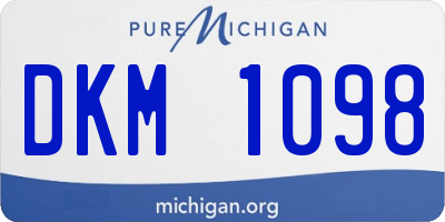 MI license plate DKM1098