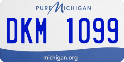 MI license plate DKM1099