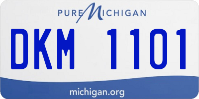 MI license plate DKM1101